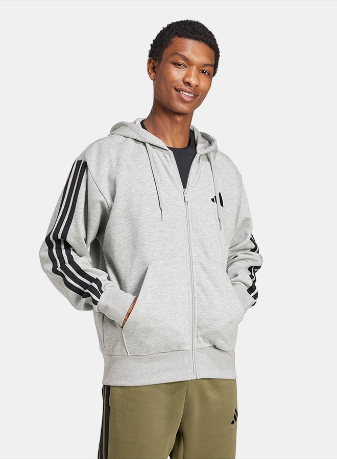 Adidas Essentials 3-Stripes Fleece Hoodie - Image 3